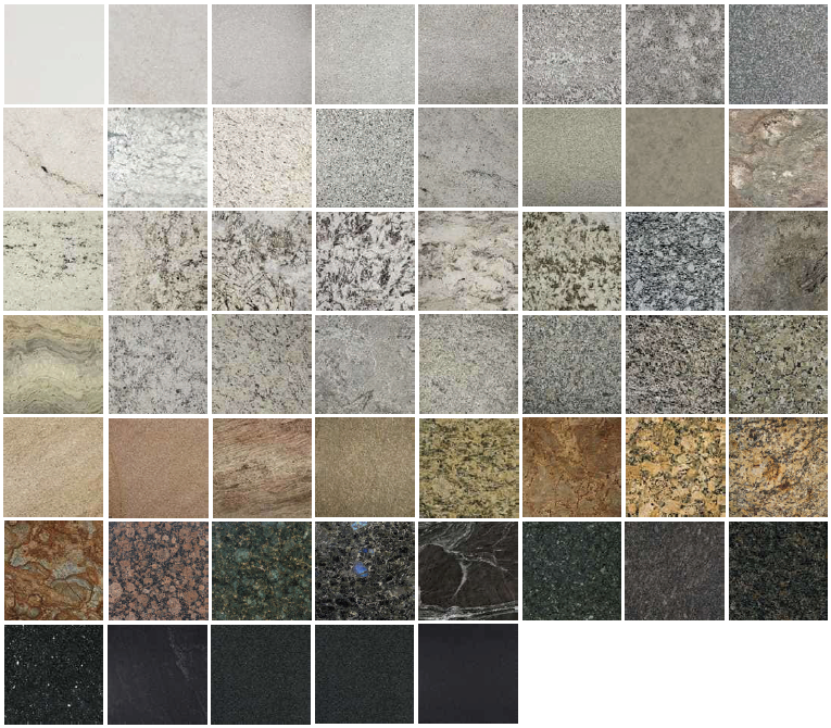 Over 50 standard granite options