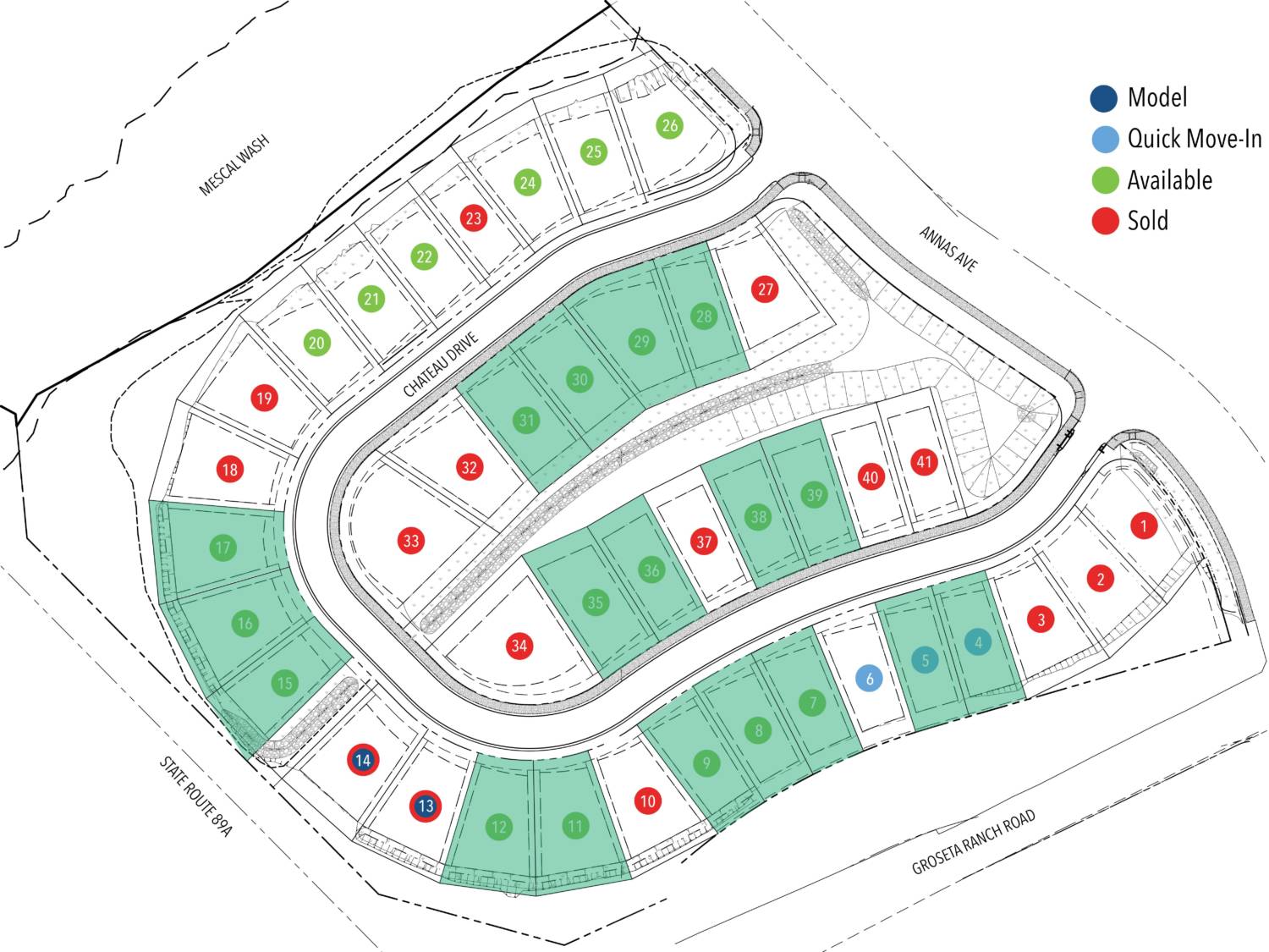 Vineyards-site-plan-Anther Lots on which the Anther fits